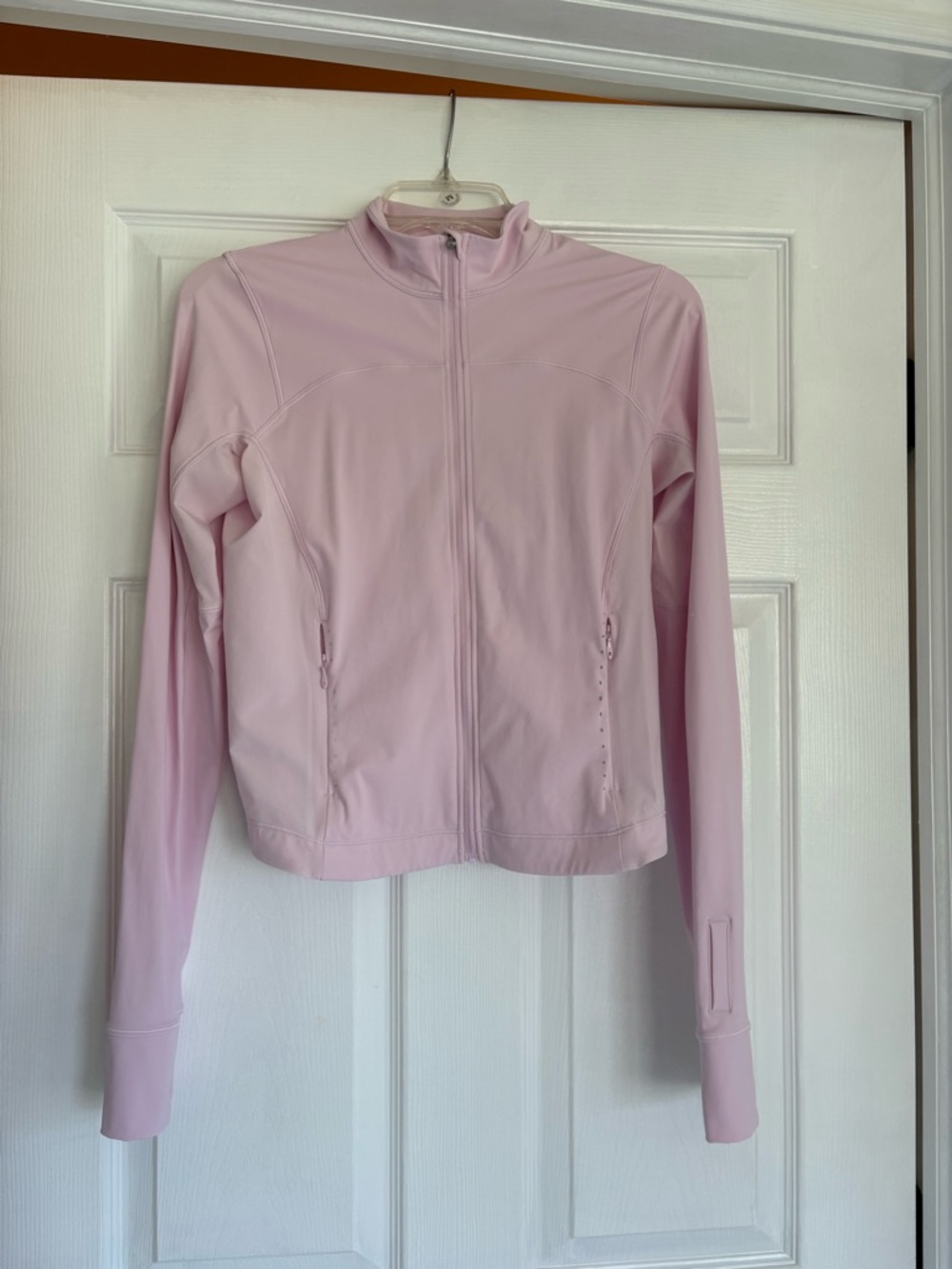 lululemon athletica Light Pink Full-Zip light weight running jacket